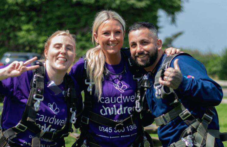 Fundraisers Skydiving for Caudwell Children